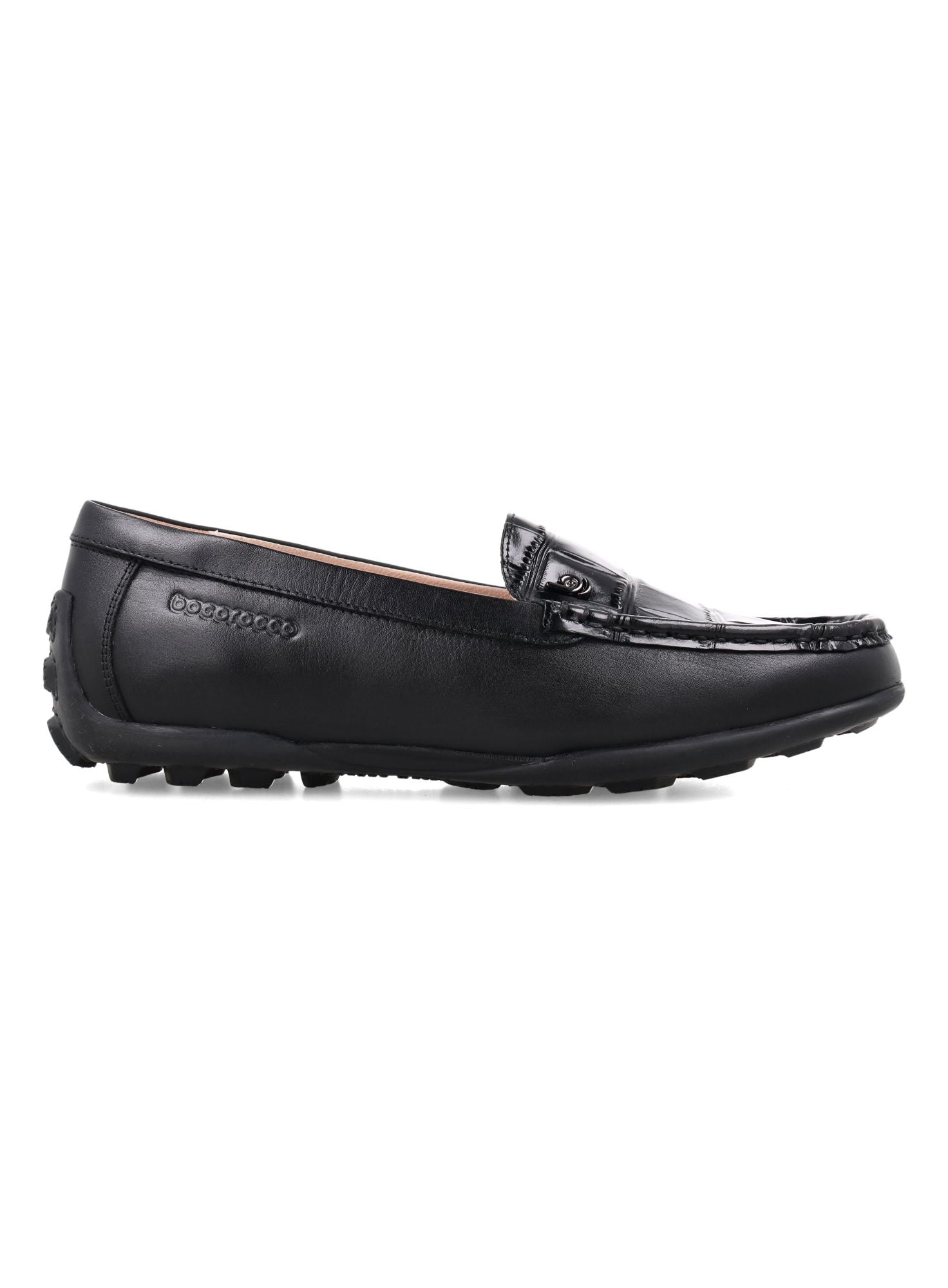 D. Falco 33 Nero opaco - Loafer Wanita Kulit