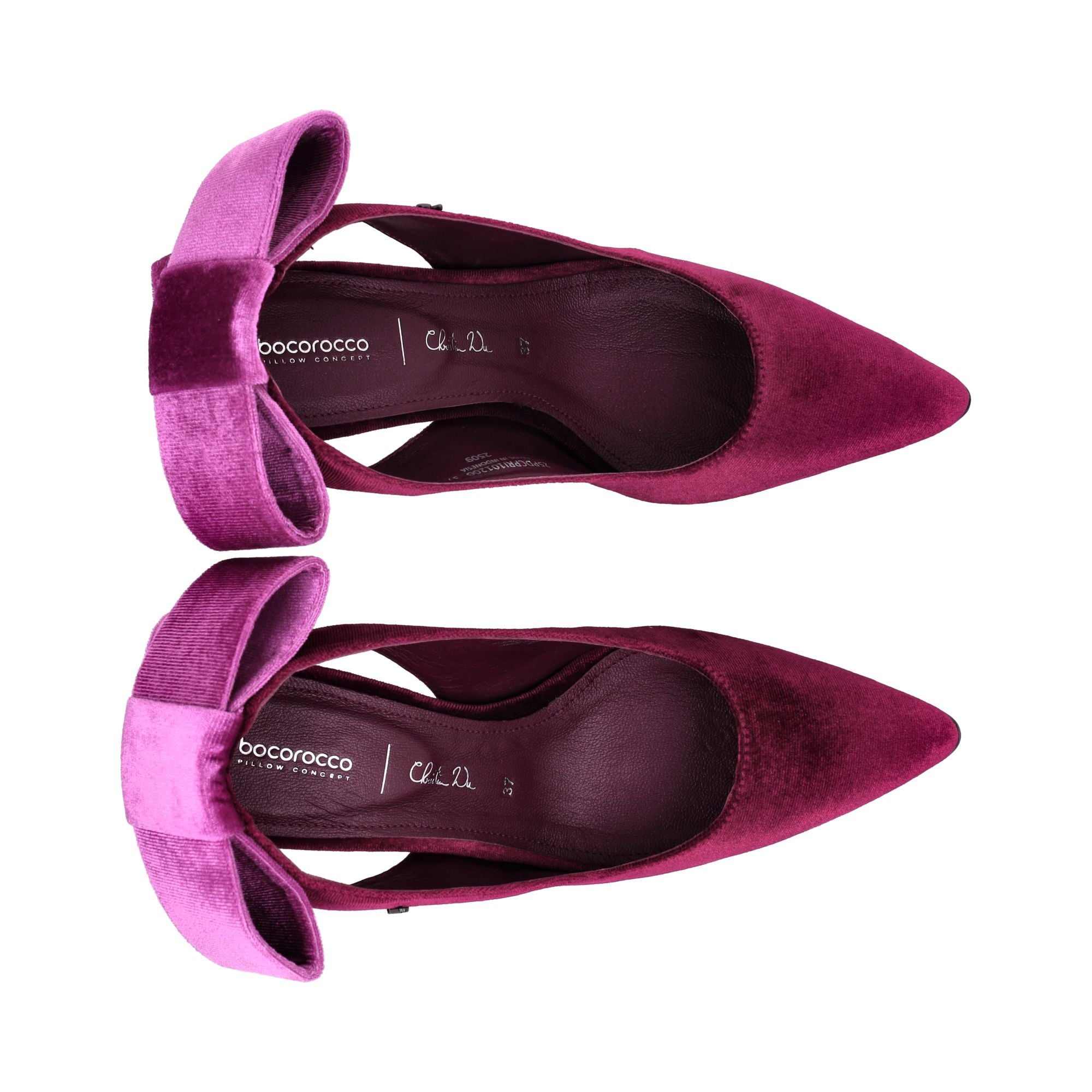 Bocorocco x Christin Wu D. Capri 101 - Sepatu Heels Velvet Pump Shoes Pita - Nyaman & Halal