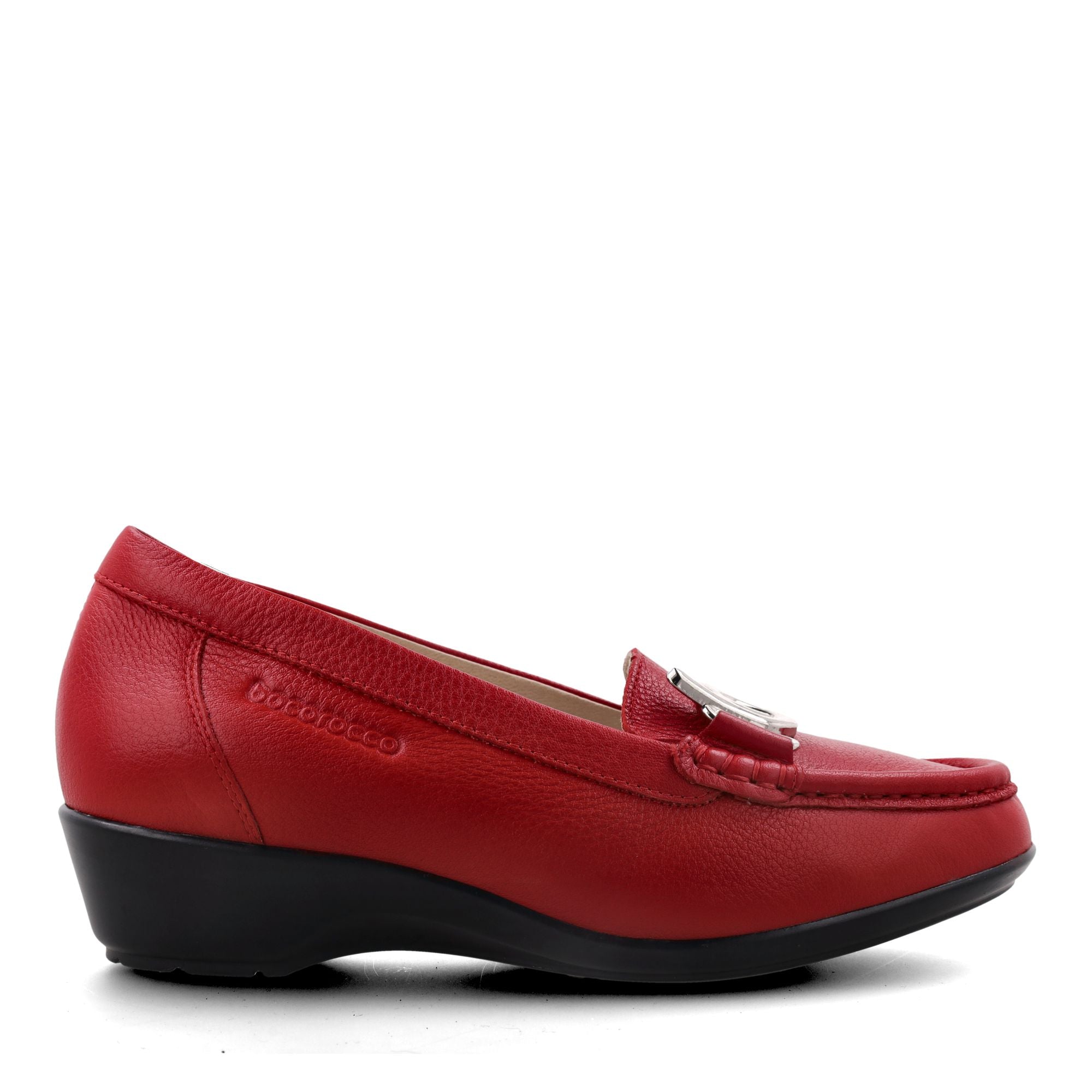D. Arabela 38 ROSSO - Wedges Kulit Asli