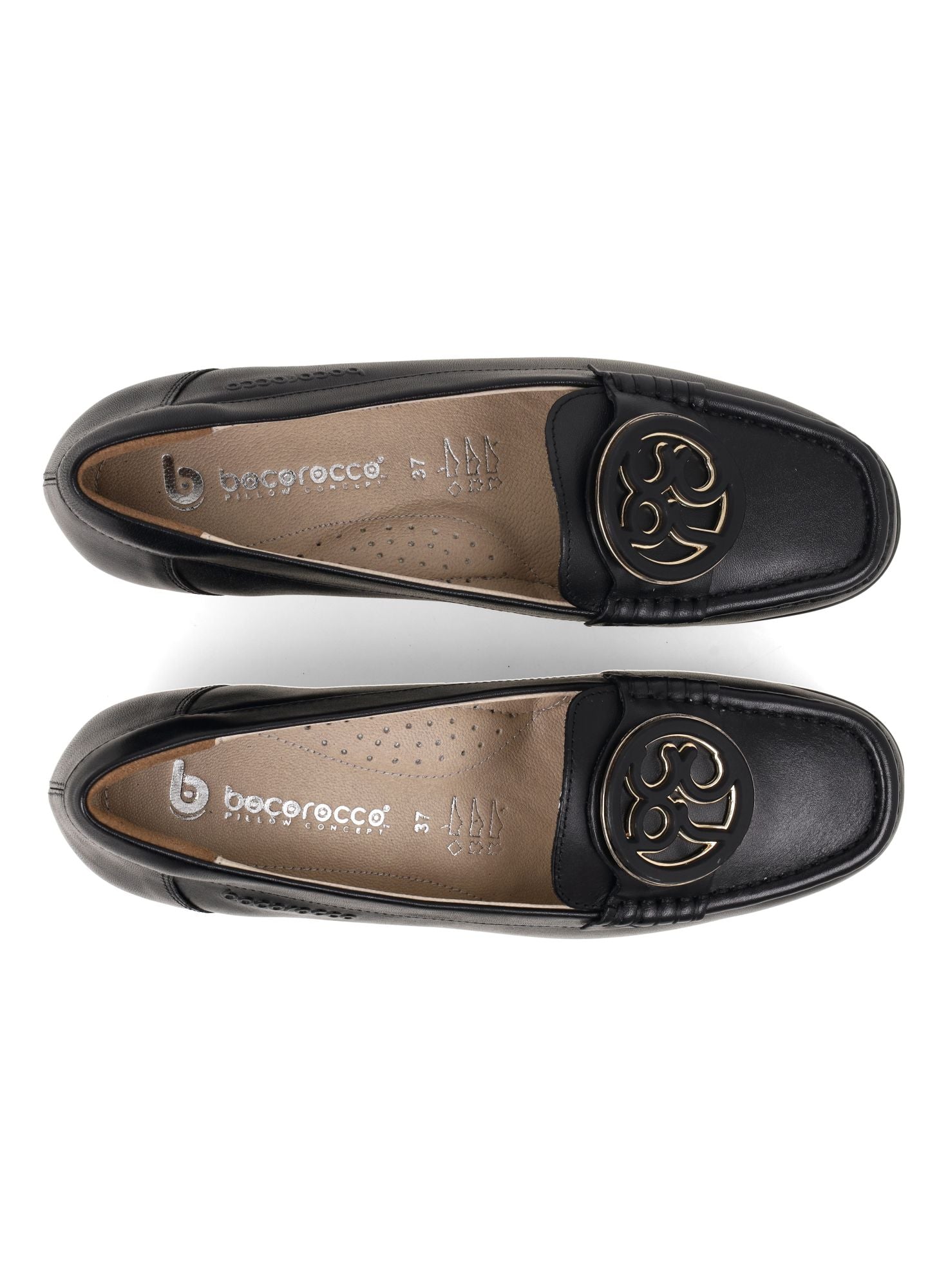 Bocorocco D. Arabela 42 Nero - Sepatu Wedges Wanita Formal Casual Daily - Halal & Nyaman