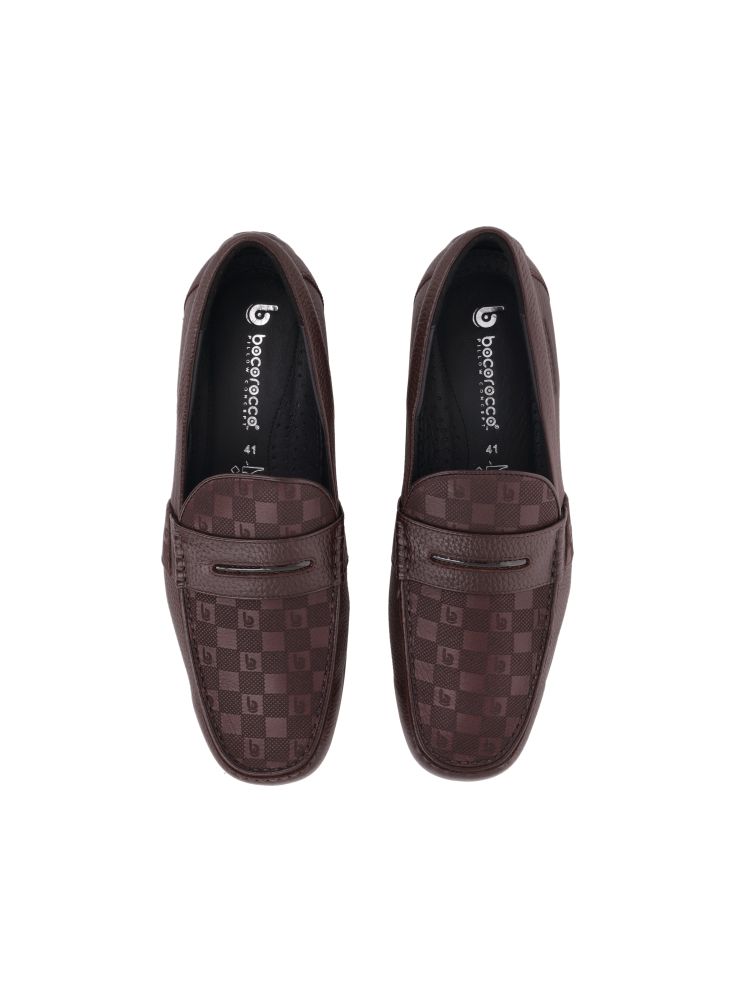 Bocorocco U. Falco Cal 313 Testa Di Moro Scuro Size 40 - Sepatu Loafers Pria Kulit Formal Daily Casual - Halal & Nyaman