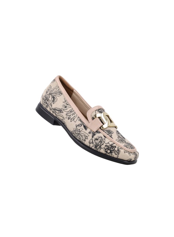 Bocorocco D. Valentia 05 Beige Size 37 - Flatshoes Embroidery