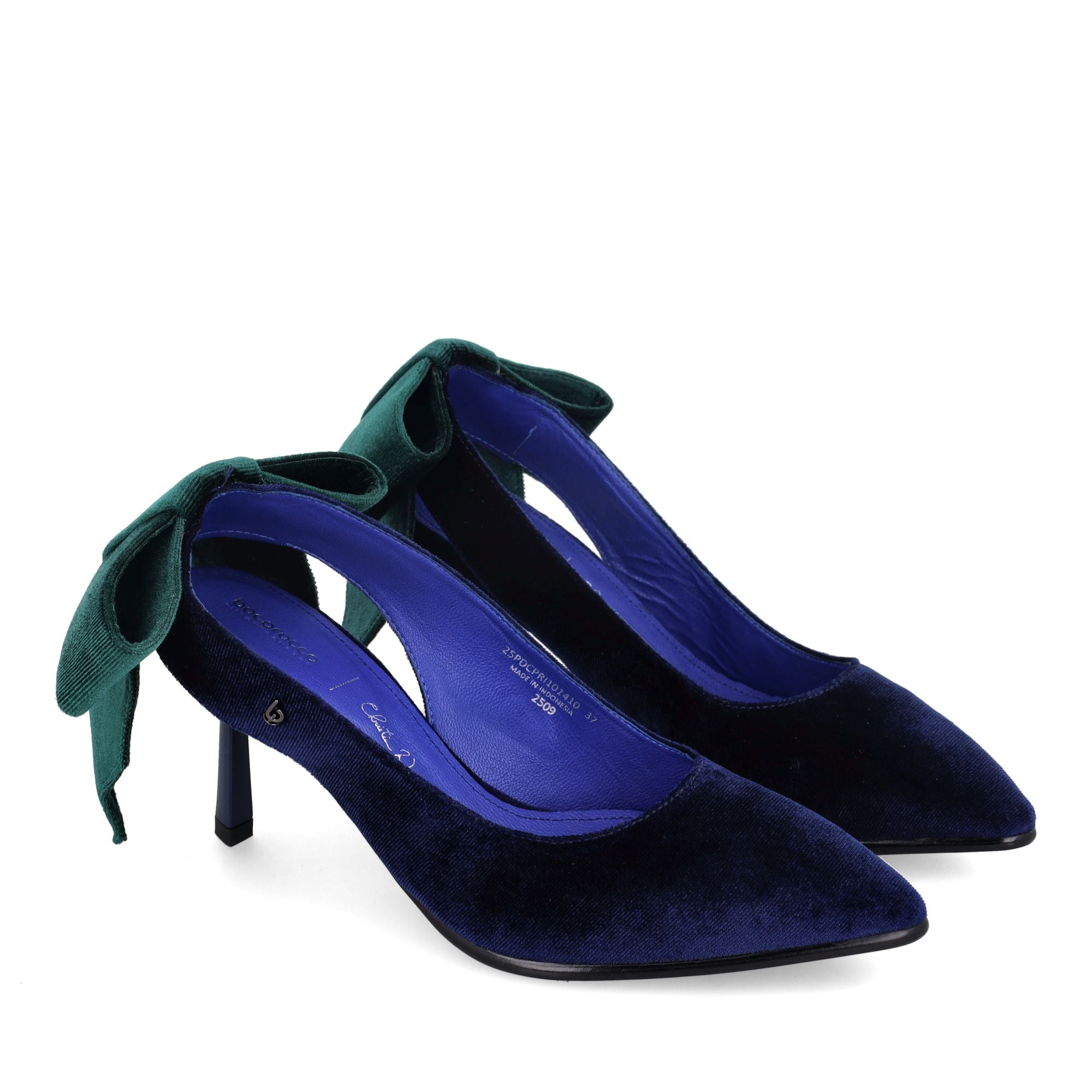 Bocorocco x Christin Wu D. Capri 101 - Sepatu Heels Velvet Pump Shoes Pita - Nyaman & Halal