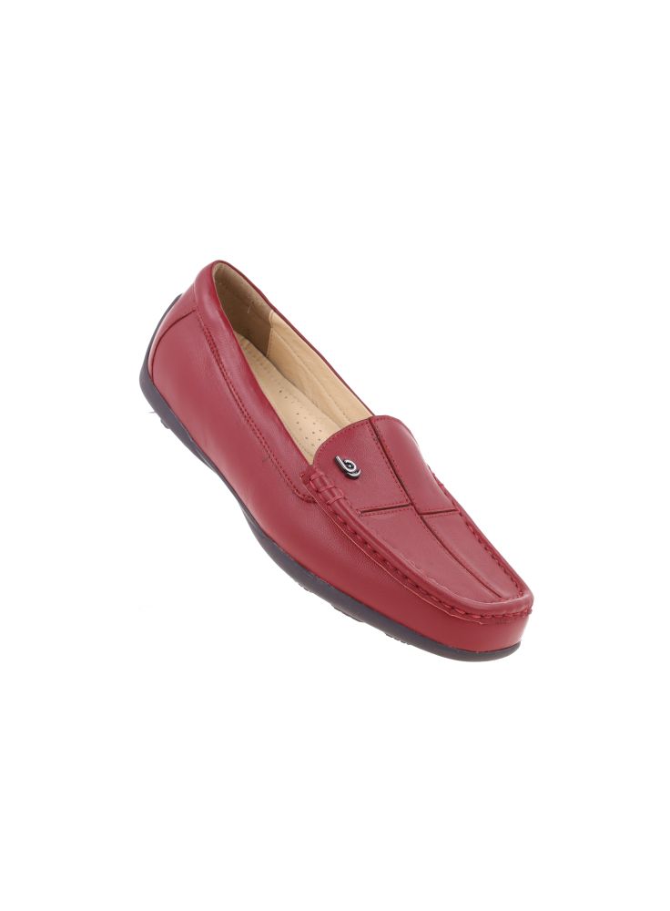 D. Falco 37 Rosso - Loafer Wanita Kulit