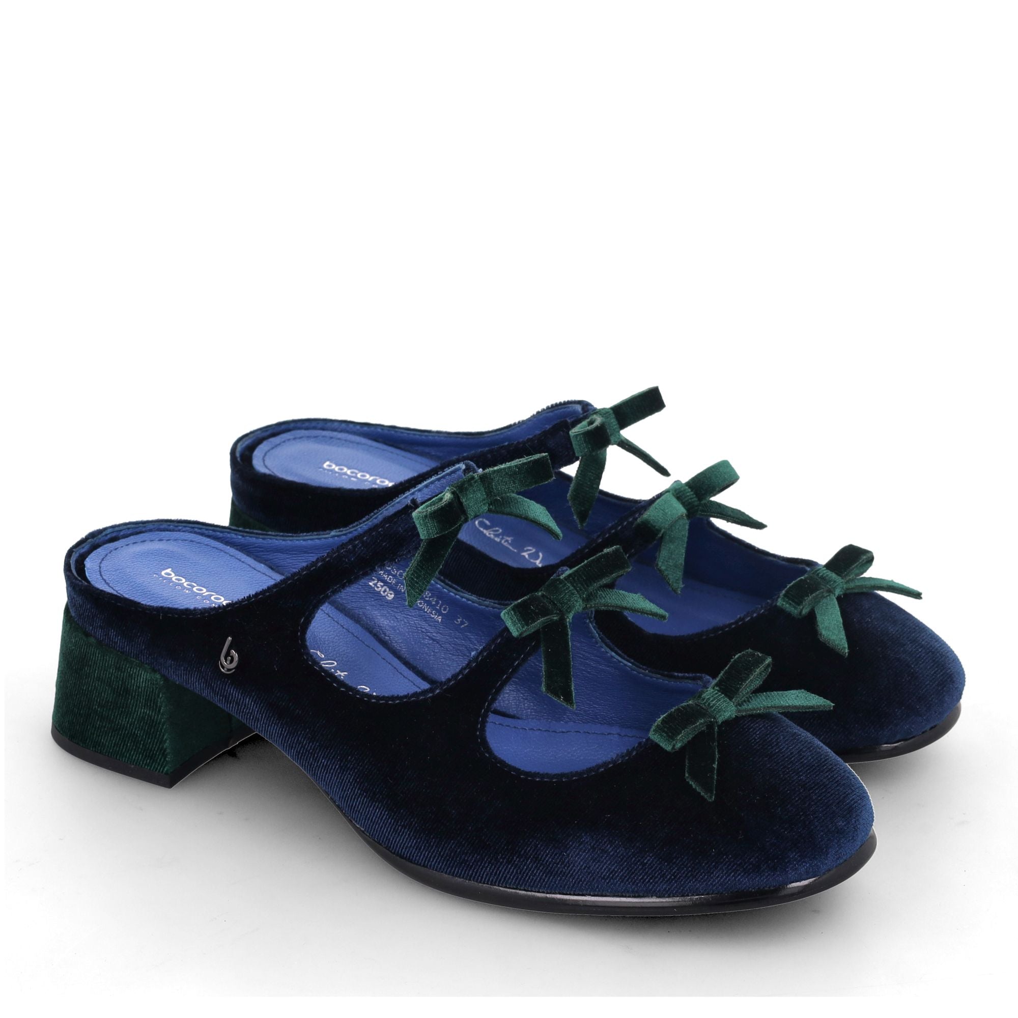 Bocorocco x Christin Wu D. Sofia 08 108 - Sepatu Velvet (108) Leather (08) Mules Round Toe Pita Wanita - Nyaman & Halal