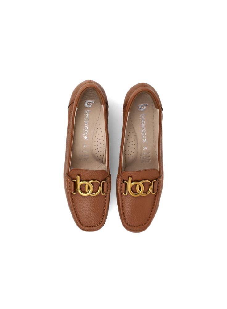 D. Arabela 38 Tan - Wedges Kulit Asli