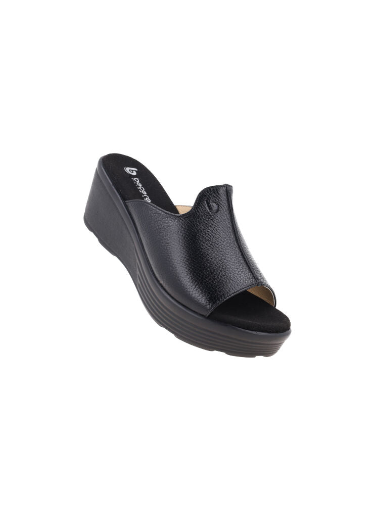 D. MARCELLA 02 NERO - SEPATU SANDAL WEDGES WANITA CASUAL - NYAMAN & HALAL