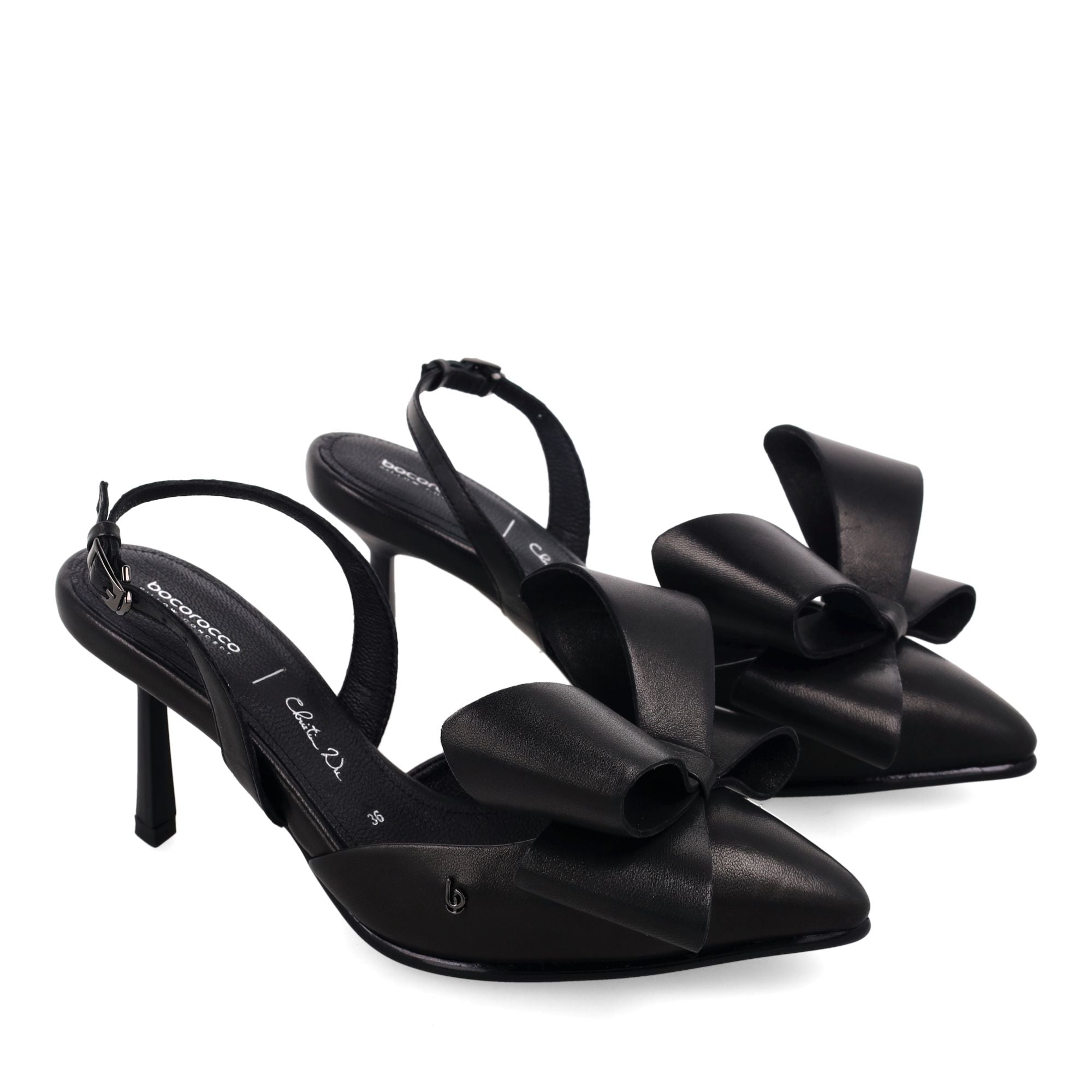 Bocorocco x Christin Wu D.Civita 04 - Sepatu Heels Leather Toe Sling Back Pita - Nyaman & Halal