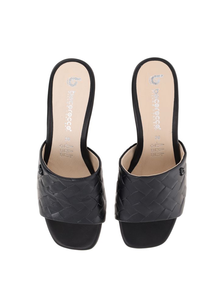BOCOROCCO D. MELISA 75 NERO - SEPATU HEELS OPEN TOE WANITA CASUAL - NYAMAN & HALAL