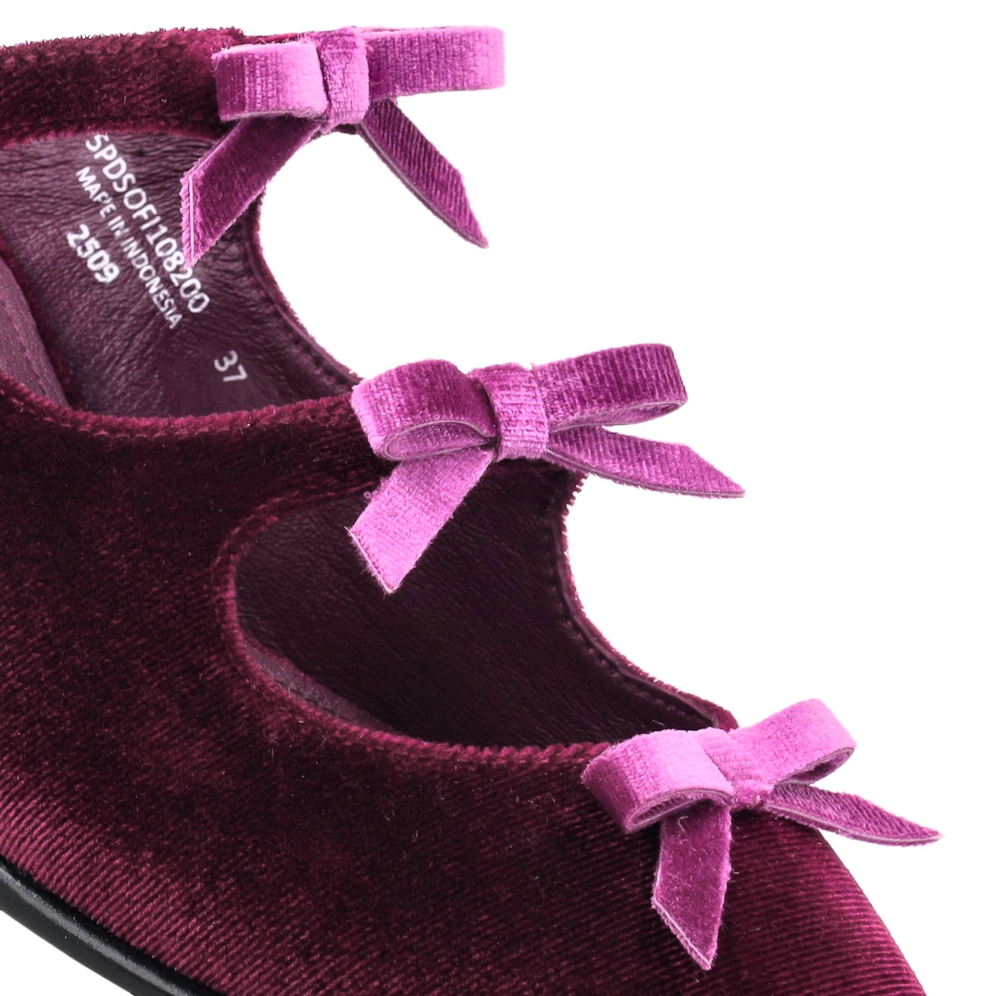 Bocorocco x Christin Wu D. Sofia 08 108 - Sepatu Beludru Velvet Mule Round Toe Pita Wanita Kulit Kambing - Nyaman & Halal