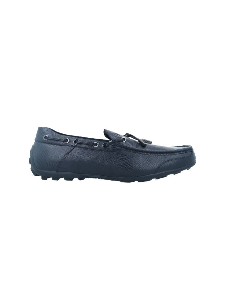 Bocorocco U. Falco Cal 307 Nero - Sepatu Loafers Pria Bahan Kulit Asli