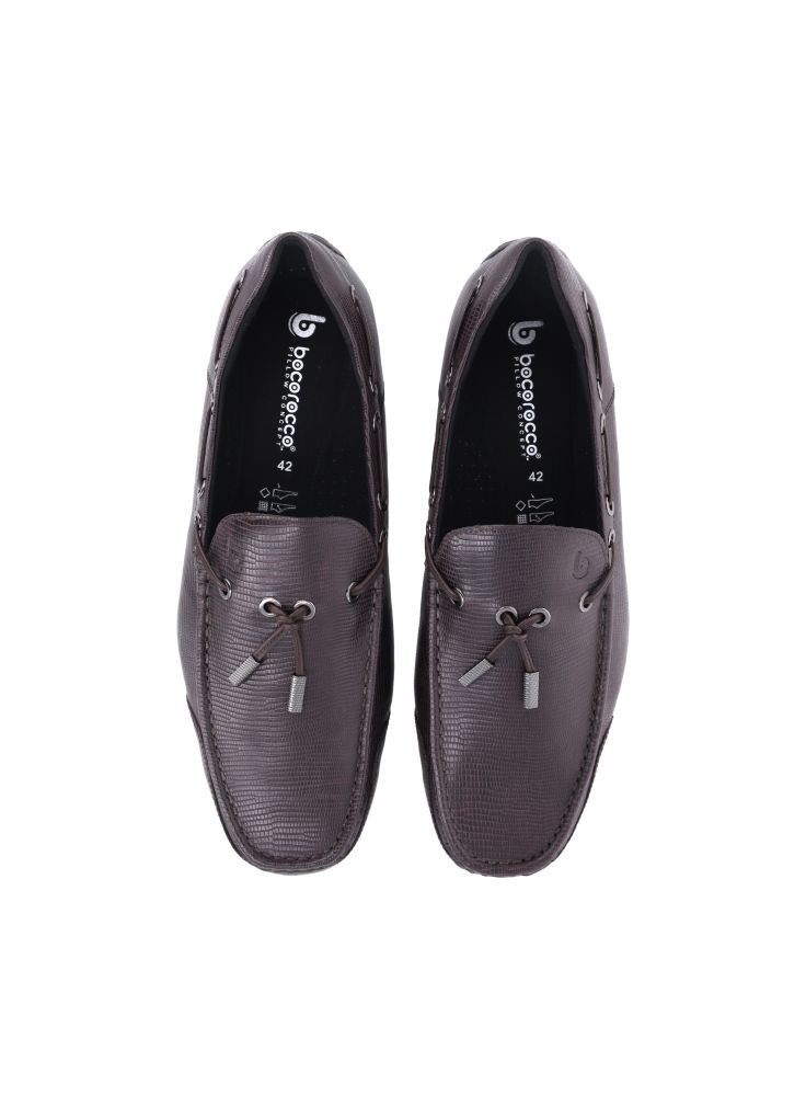 Bocorocco U. Falco Cal 307 Testa Di Moro - Sepatu Loafers Pria Kulit Formal Daily Casual - Halal & Nyaman