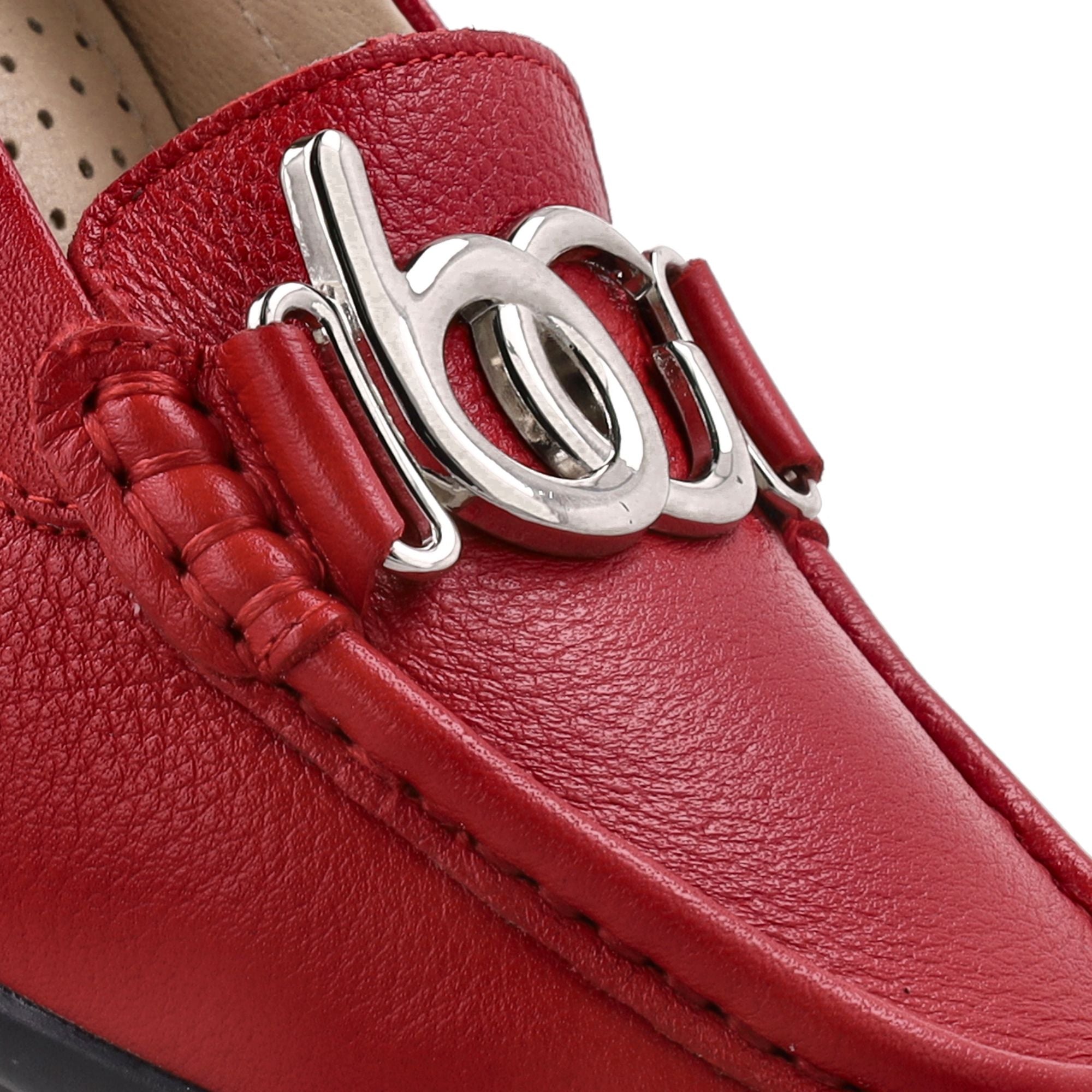 D. Arabela 38 ROSSO - Wedges Kulit Asli