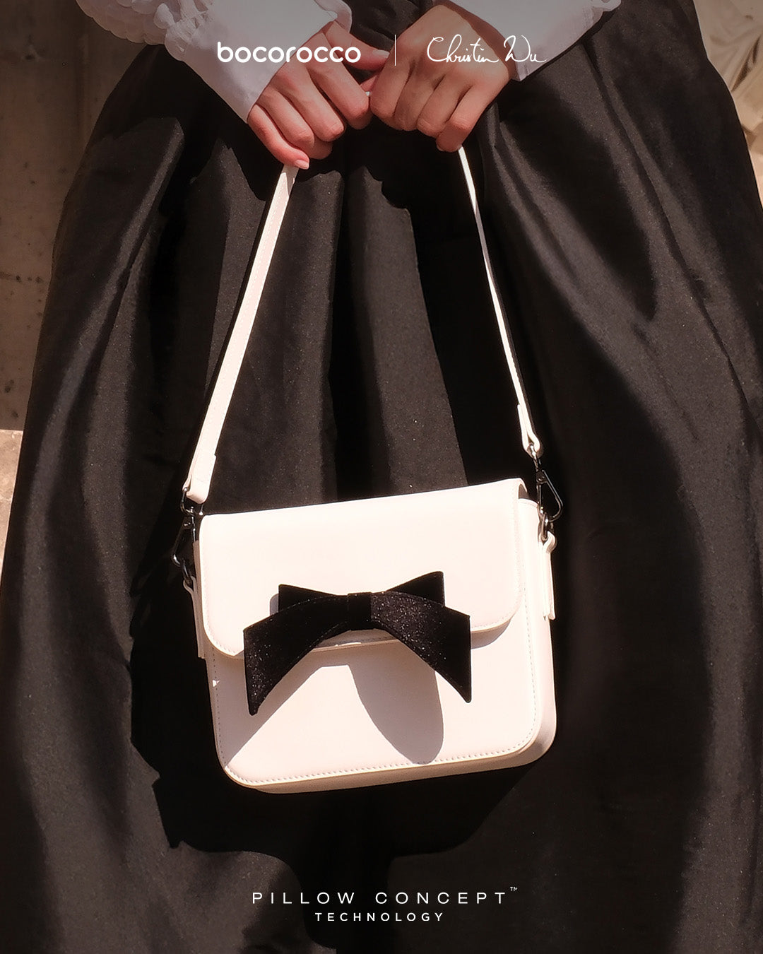 Bocorocco x Christin Wu - Shoulder Sling Bucket Bow Bag