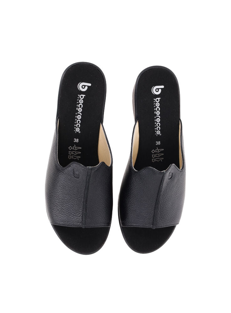 D. MARCELLA 02 NERO - SEPATU SANDAL WEDGES WANITA CASUAL - NYAMAN & HALAL