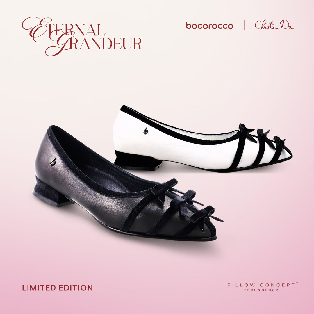 Bocorocco x Christin Wu D. Christina 04 - Sepatu Pump Shoes Pita Beludru Kulit Kambing - Nyaman & Halal