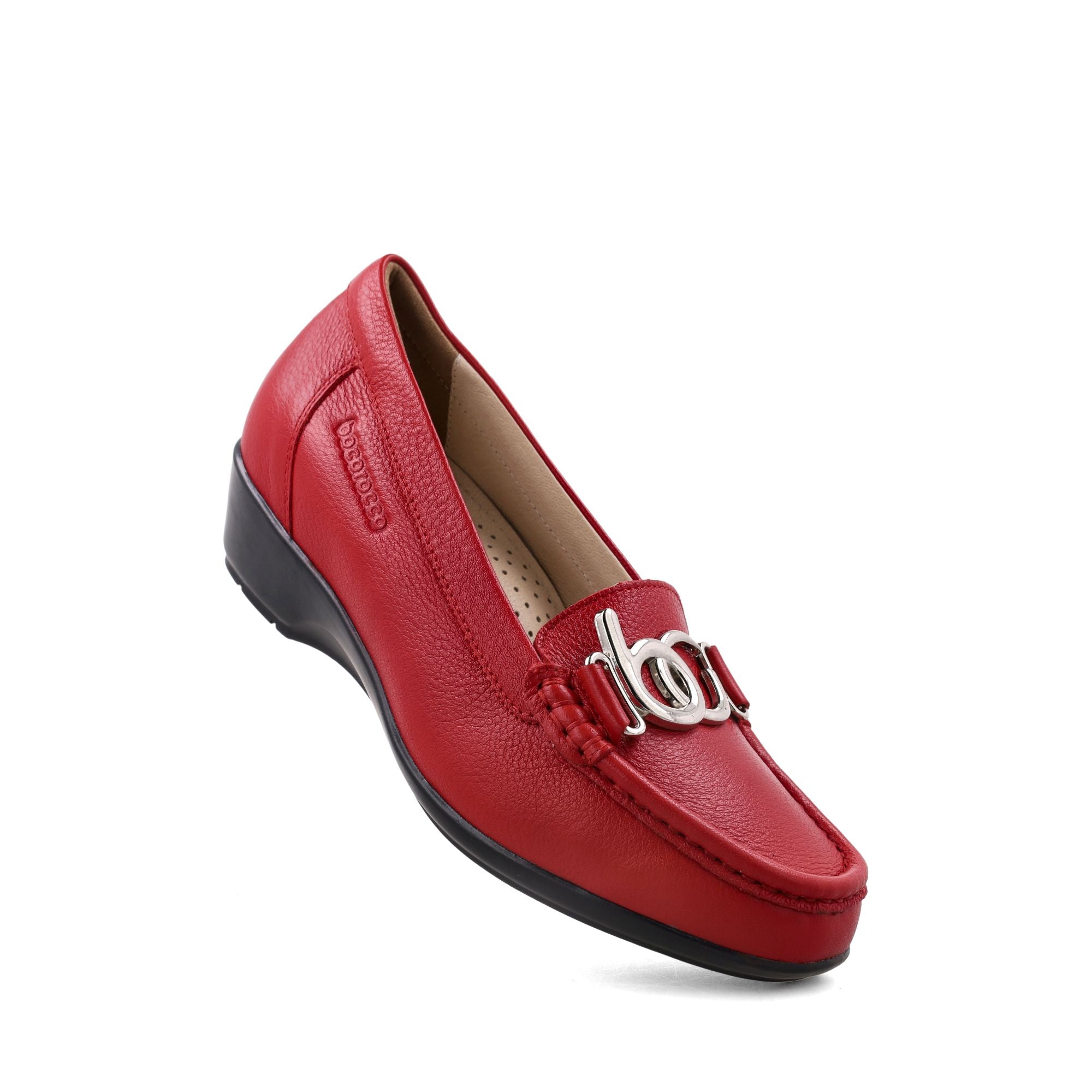 D. Arabela 38 ROSSO - Wedges Kulit Asli