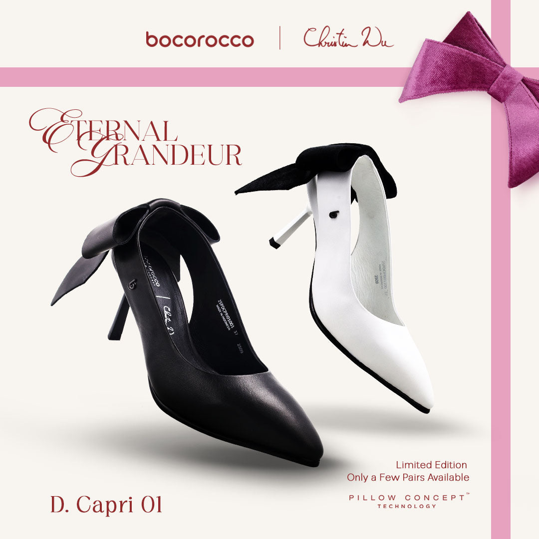 Bocorocco x Christin Wu D. Capri 01 - Sepatu Heels Leather Pump Shoes Pita Kulit - Nyaman & Halal