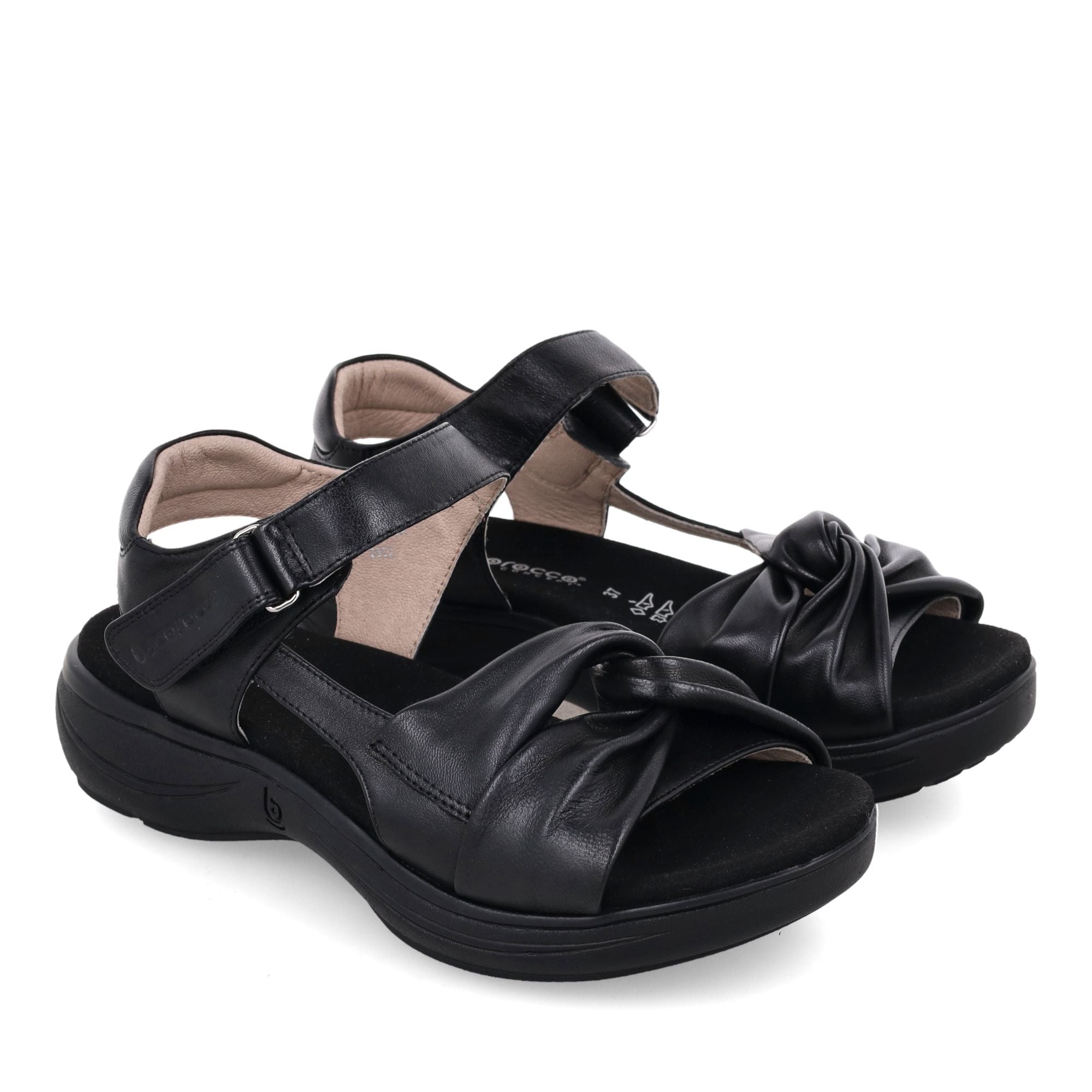 BOCOROCCO D. VERONA 53 NERO OPACO - SANDAL WANITA CASUAL - NYAMAN & HALAL