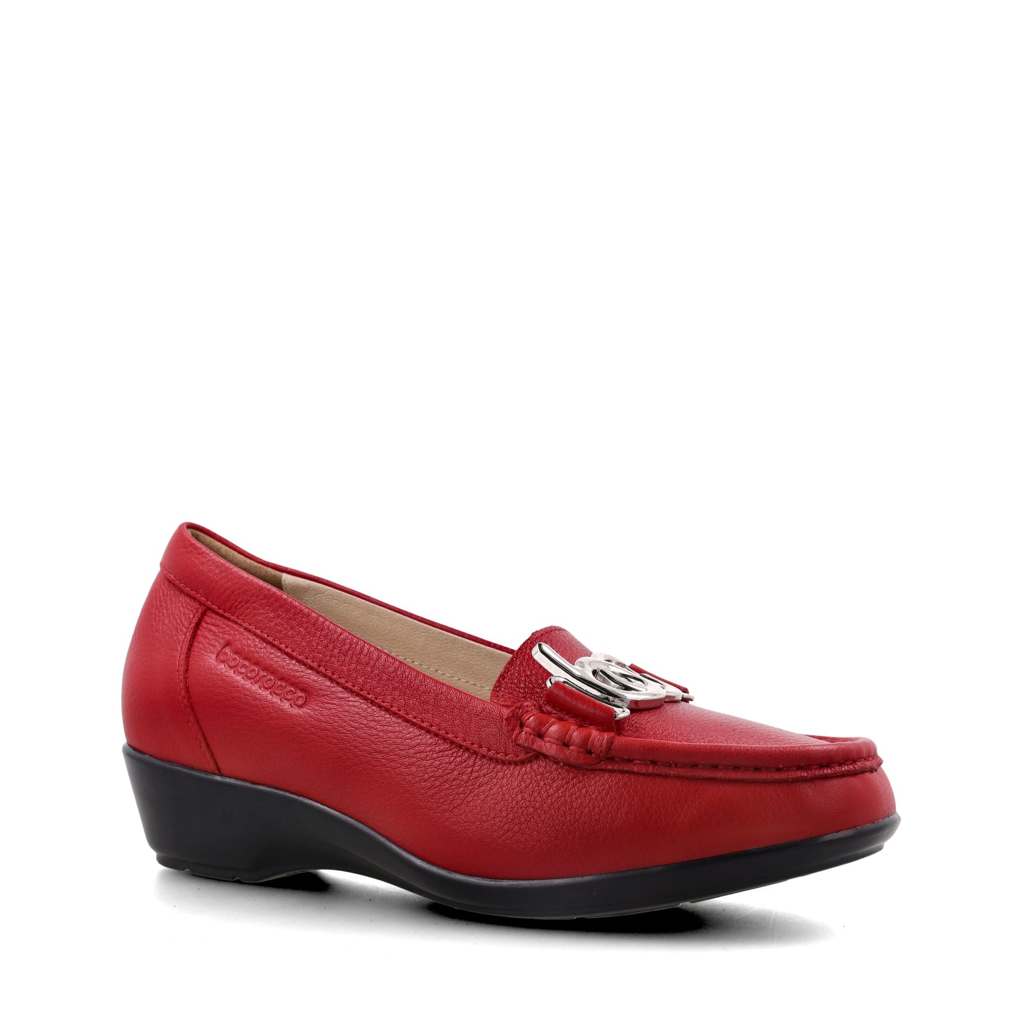 D. Arabela 38 ROSSO - Wedges Kulit Asli