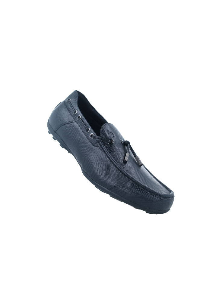 Bocorocco U. Falco Cal 307 Nero - Sepatu Loafers Pria Bahan Kulit Asli
