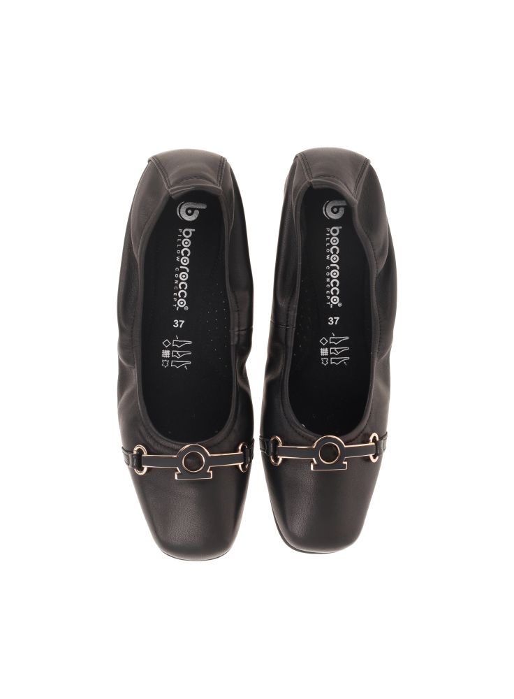 Bocorocco D. Tuscany 20 Nero - Flatshoes Kulit Domba Asli