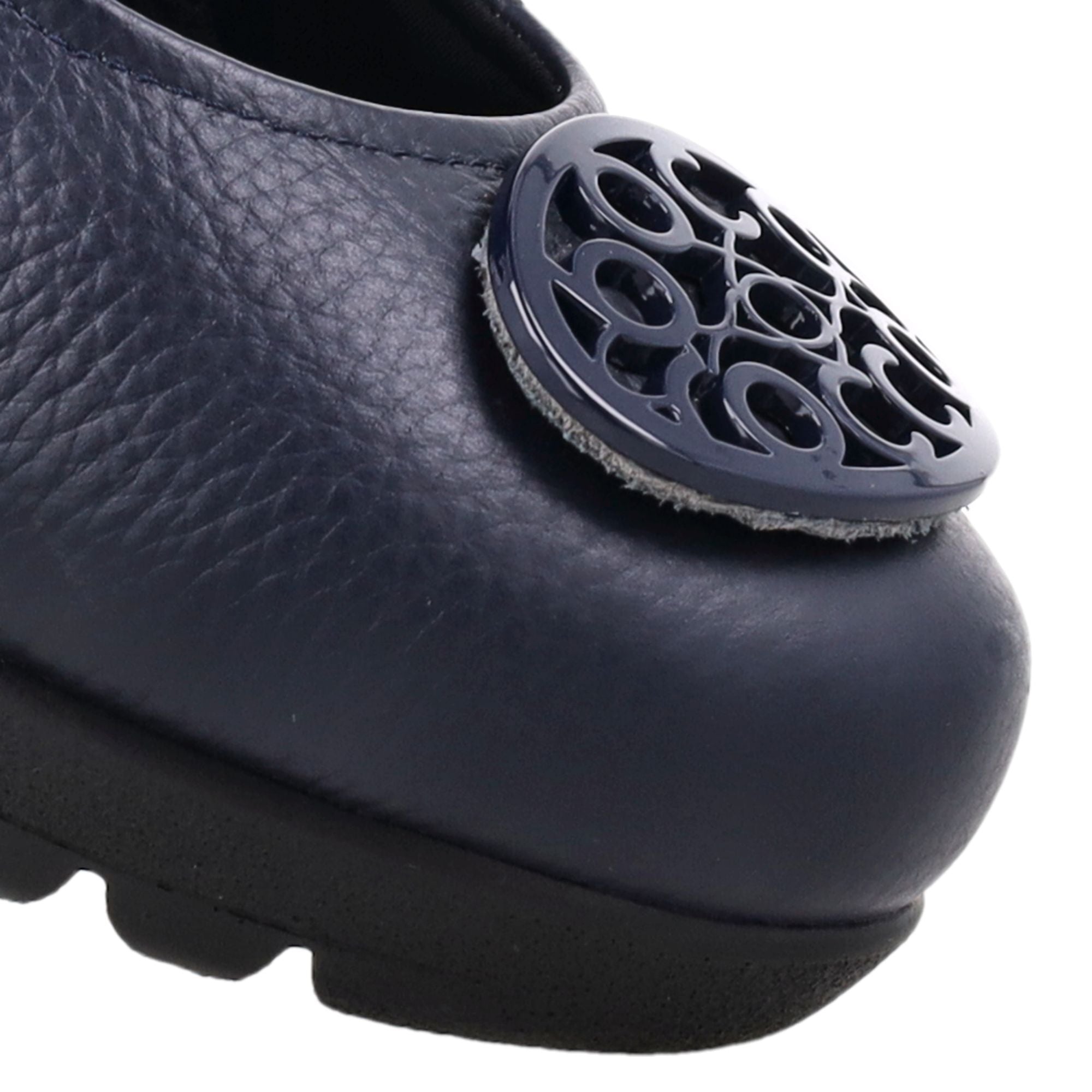 D. Bologna 199 Navy scuro - Wedges Kulit Asli Warna Hitam