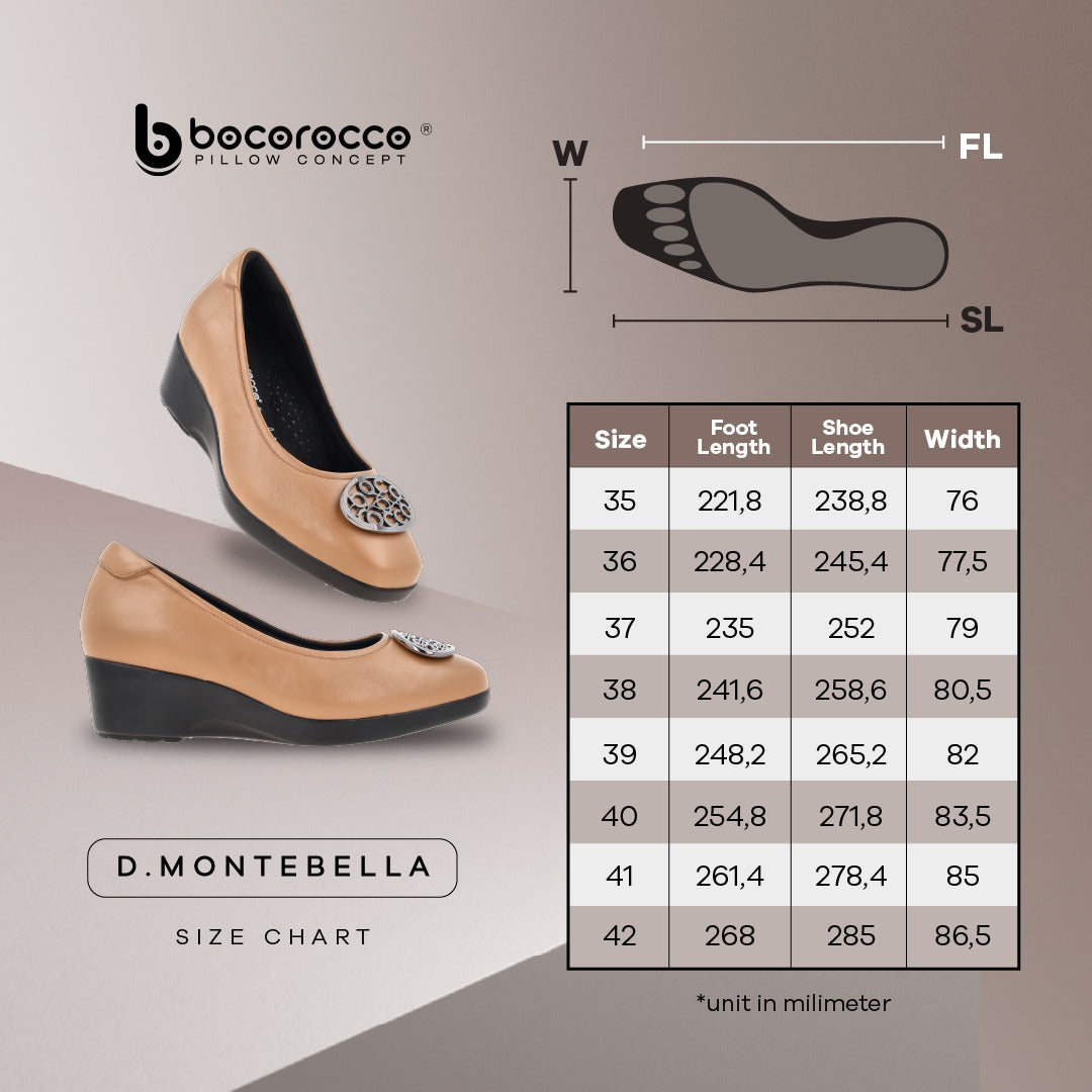 D. Montebella 07 Rosso - Sepatu Wedges