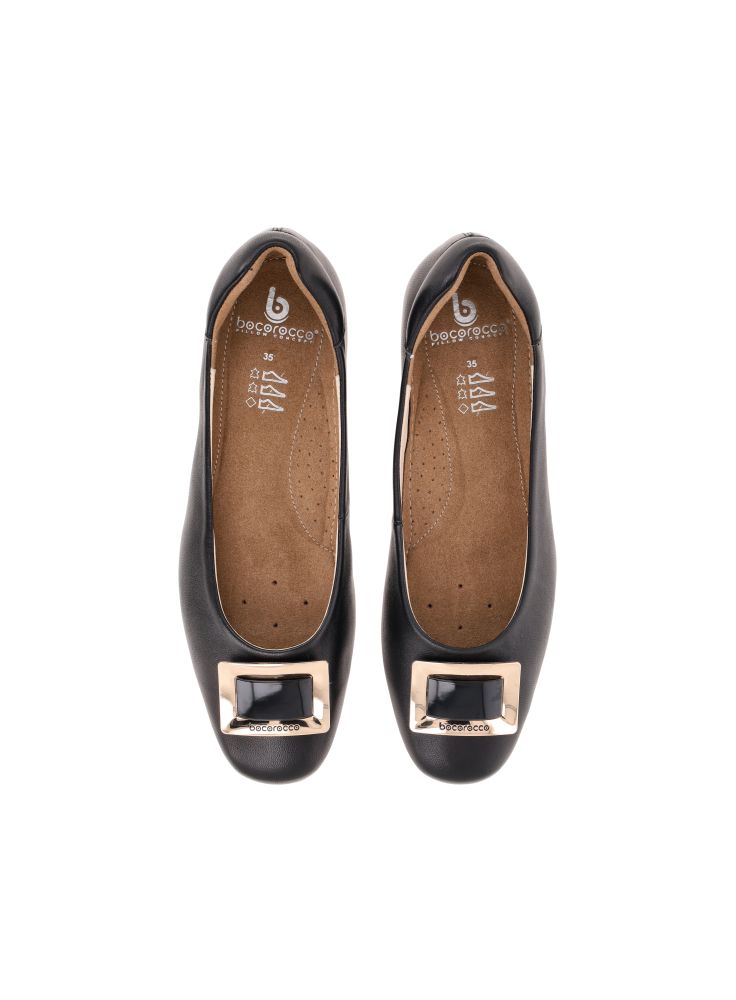 Bocorocco D. Luciana 167 Nero - Flatshoes Kulit